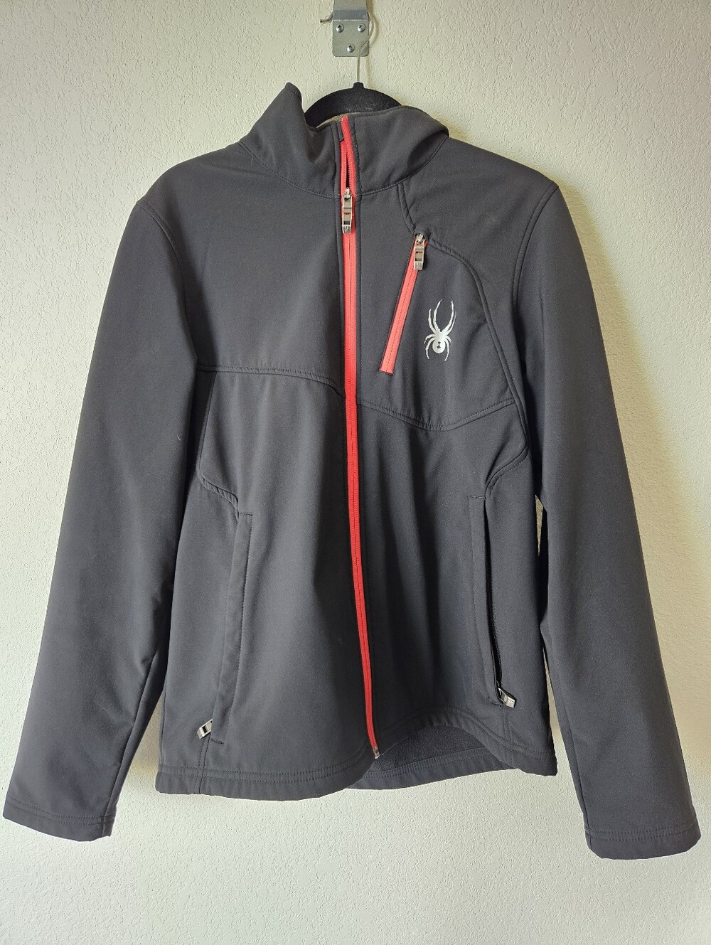 Spyder Black Jacket with Red Zippers